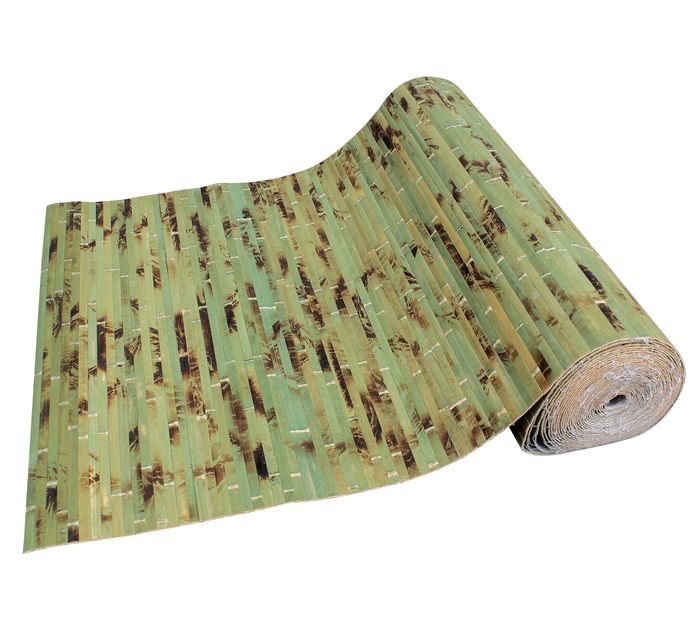 Бамбуковые обои, ламель 17мм, зеленая черепаха, шир.1,5 м.