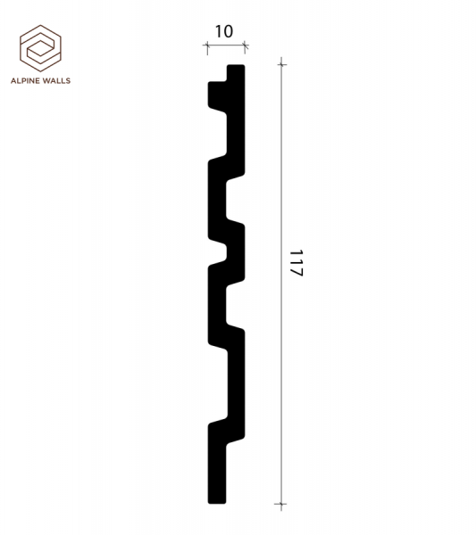 Декоративная панель Alpine Walls LineArt ECO4741W